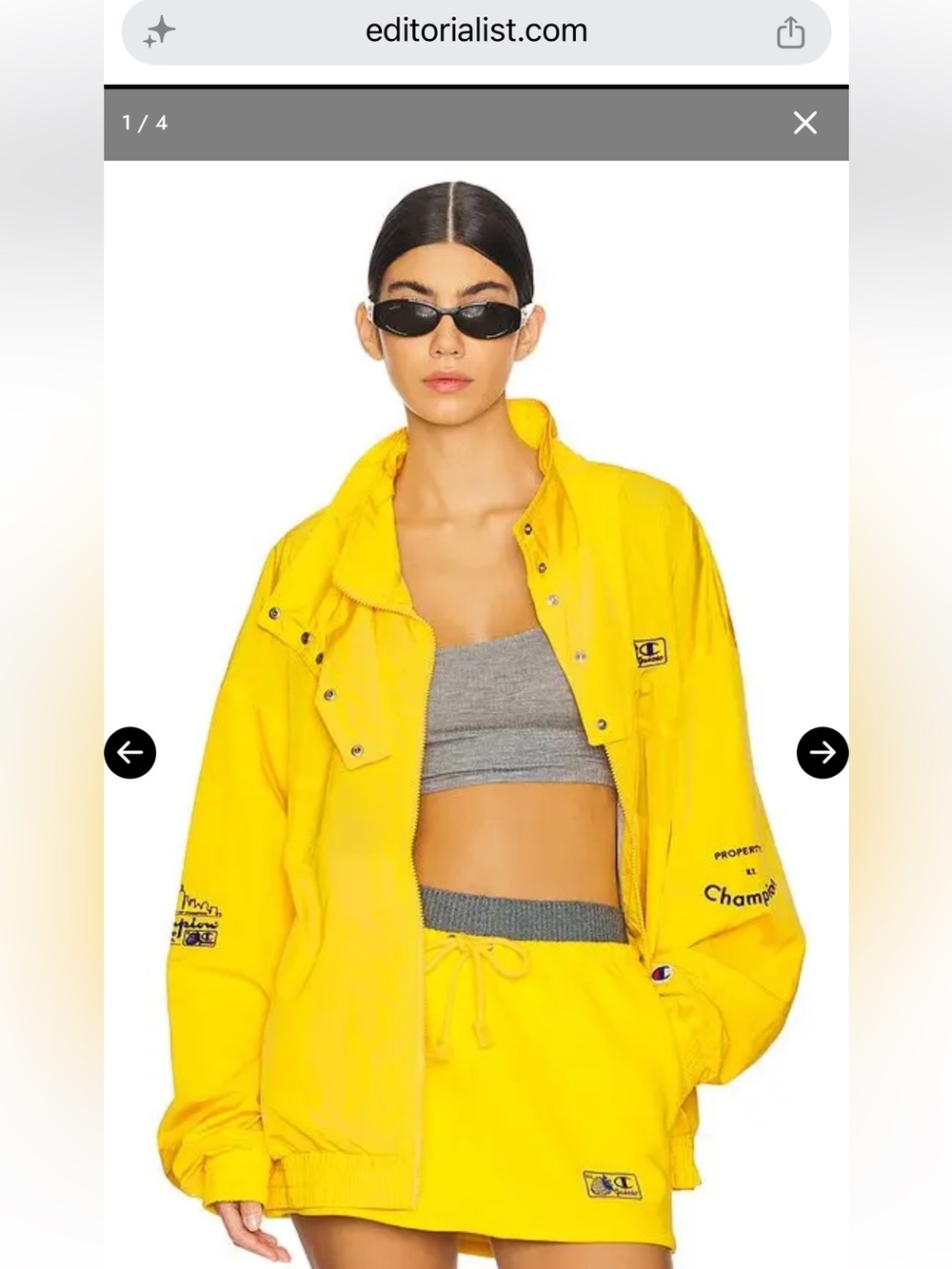 X Guizio Windbreaker in Yellow Cab
CHAMPION small new
